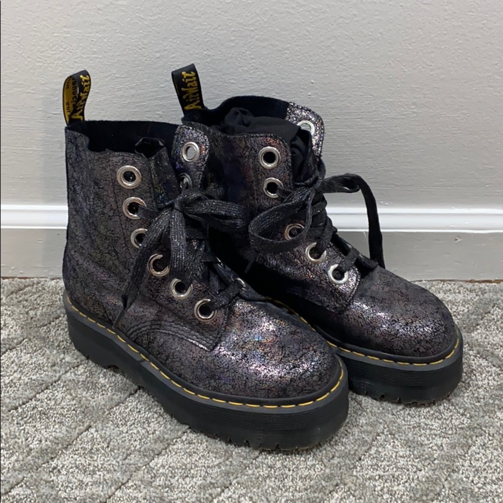RARE Holographic Platform Boot Doc Martens US size 7